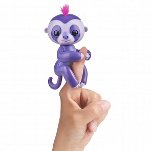 Интерактивный ленивец Fingerlings Мардж пурпурный, 12 см. (WowWee, 3752)